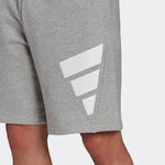 AA-E13 (Sportswear future icons logo graphic shorts medium heather grey/white) 112193585 ADIDAS
