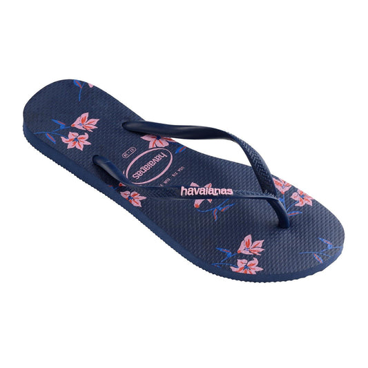 HA-WC6 (SLIM FLORAL AUS 0555 NAVY/PINK) 91991800 - Otahuhu Shoes