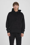 CA-P10 (Rebound velour hoodie black/black) 52296521 CHAMPION