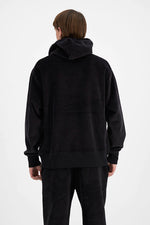 CA-P10 (Rebound velour hoodie black/black) 52296521 CHAMPION