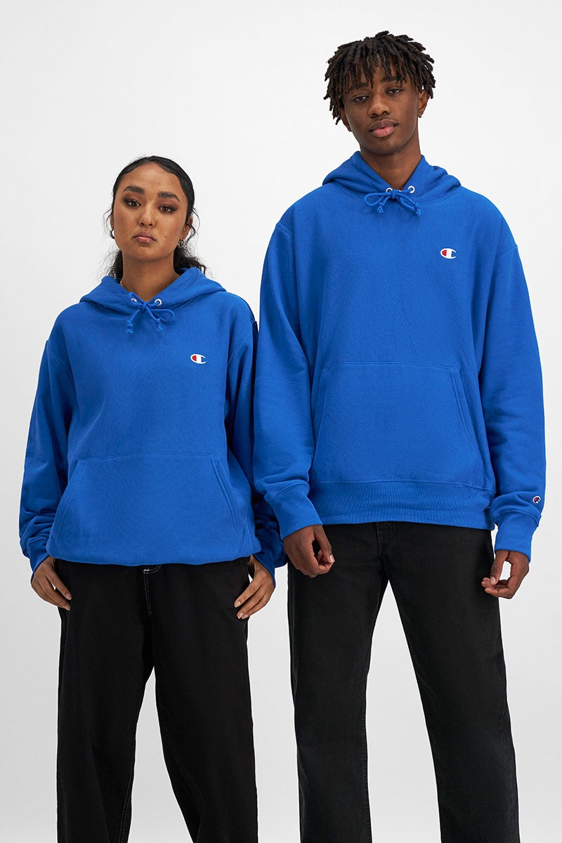 CA-W9 (Reverse weave terry hoodie living in blue) 22295652 CHAMPION