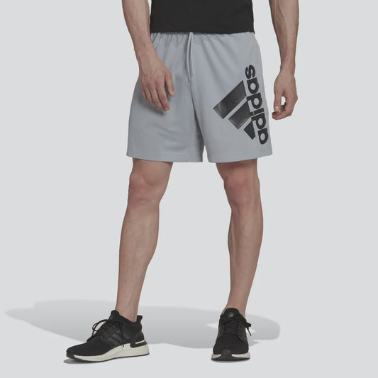 AA-X15 (Adidas big badge of sport training shorts halo silver/black) 112293070 ADIDAS