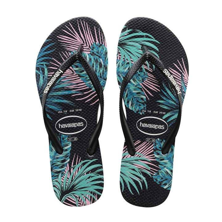 HA-WA5 (SLIM TROPICAL FLORAL 4137 BLK/BLK) 91891800 - Otahuhu Shoes