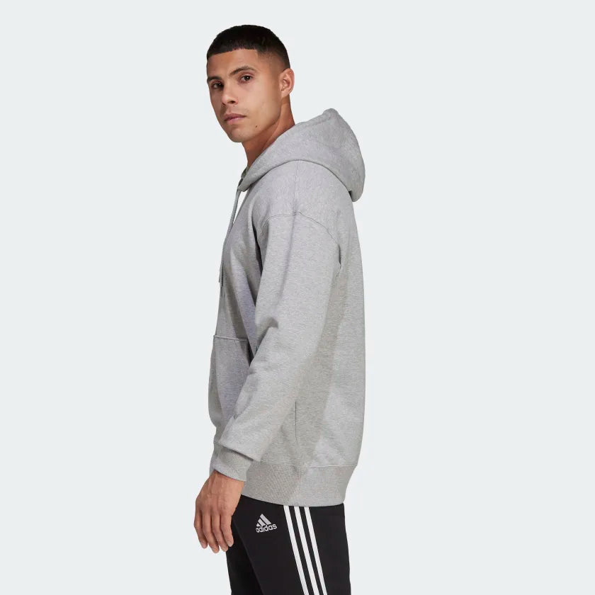 AA-D14 (Adidas essentials feel vivid cotton drop shoulder hoodie medium heather grey)52295115 ADIDAS