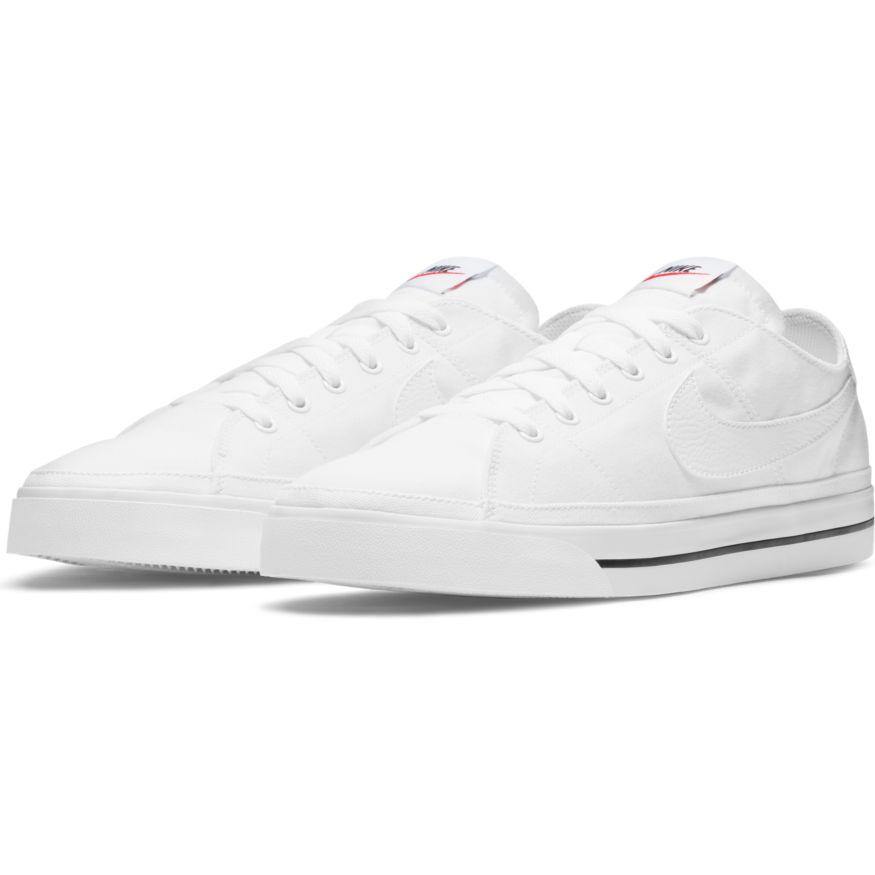 N-F120 (Nike court legacy canvas white/white) 32194604 - Otahuhu Shoes