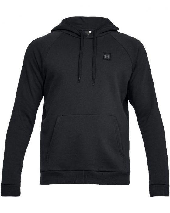 UAA-R1 (Mens rival fleece po hoody blaxk/black) 22093339 - Otahuhu Shoes