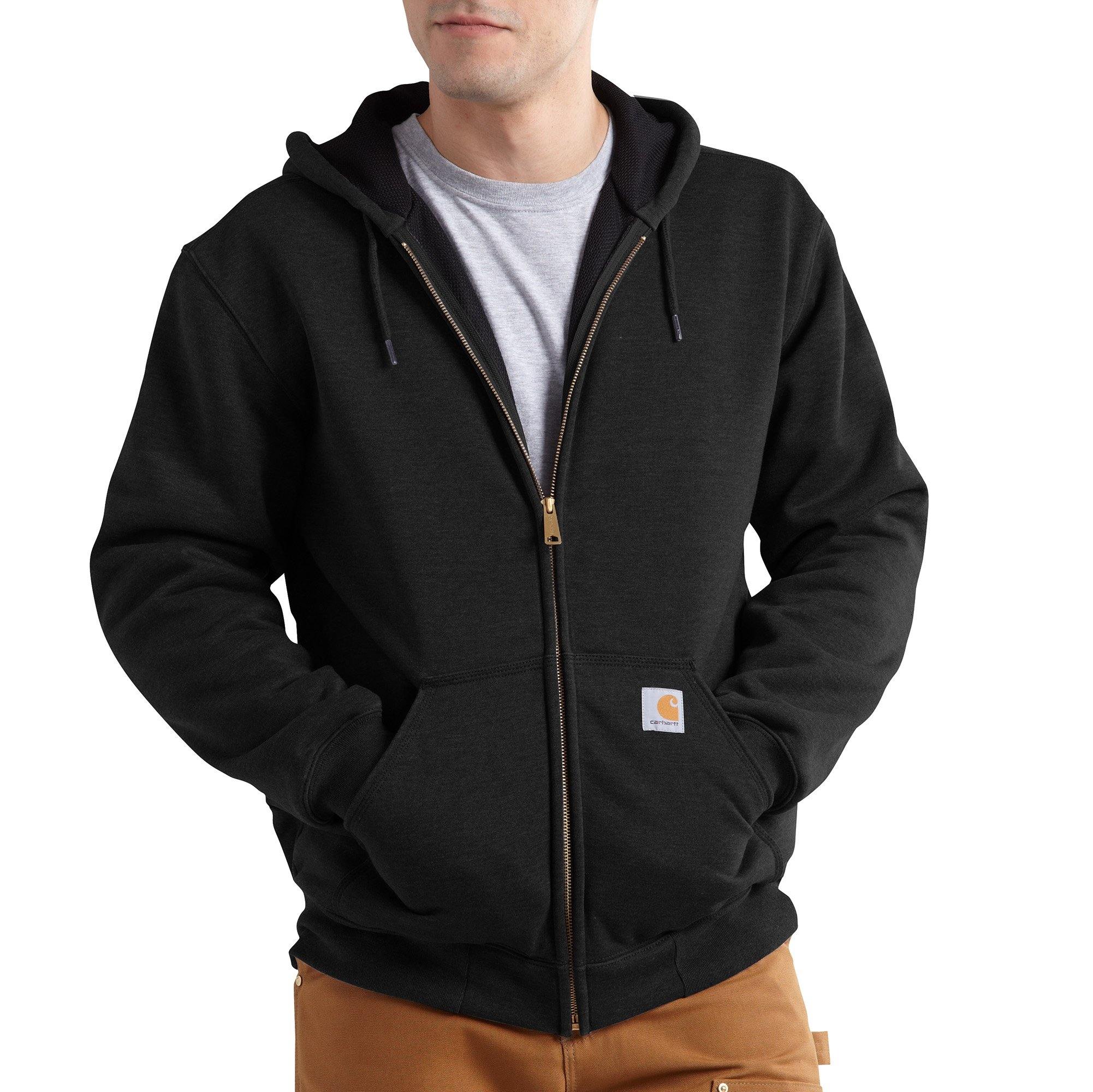 CHA-G (Carhartt rutland hooded zip front sweatshirt black) 72199074 - Otahuhu Shoes