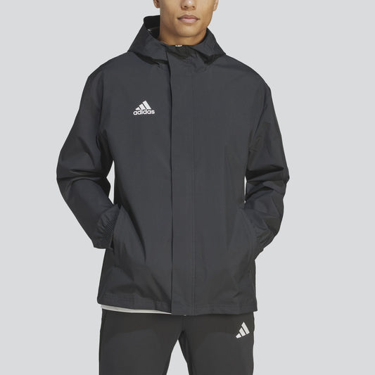 AA-H21 (Adidas entrada 22 all-weather jacket black/white) 72396735 ADIDAS