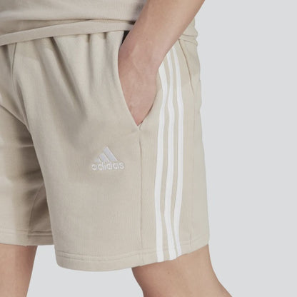 AA-F22 (Adidas essentials french terry 3-stripes shorts wonder beige) 92392646