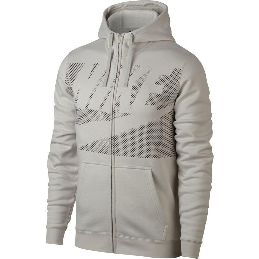 NA-P10 (M NSW HOODIE FZ BB PANEL PRT LTBONE) 31894604 - Otahuhu Shoes