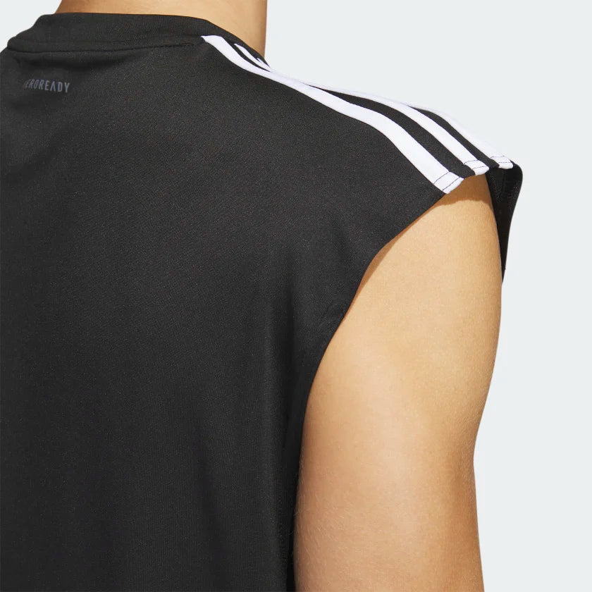 AA-D18(ALL-WORLD SLEEVELESS TANK TEE BLACK/WHITE) 12391795 ADIDAS