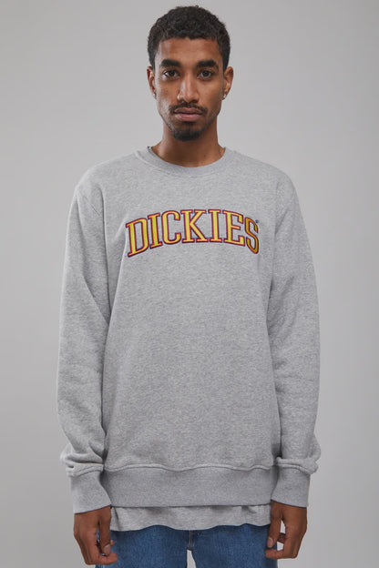 D-N5 (Dickies collegiate tri-colour crew neck sweater grey marle) 5239869 DICKIES