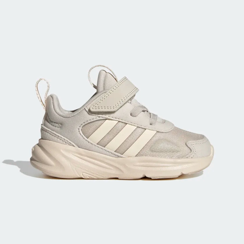 A-R64 (Adidas Ozelle running lifestyle elastic lace shoes aluminum/wonder white/grey) 102294605 ADIDAS