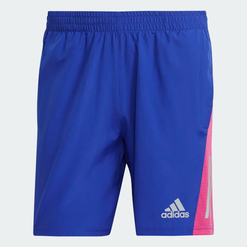 AA-H19 (Adidas own the run shorts lucid blue/semi lucid fushcia/reflective silver) 32293070 ADIDAS