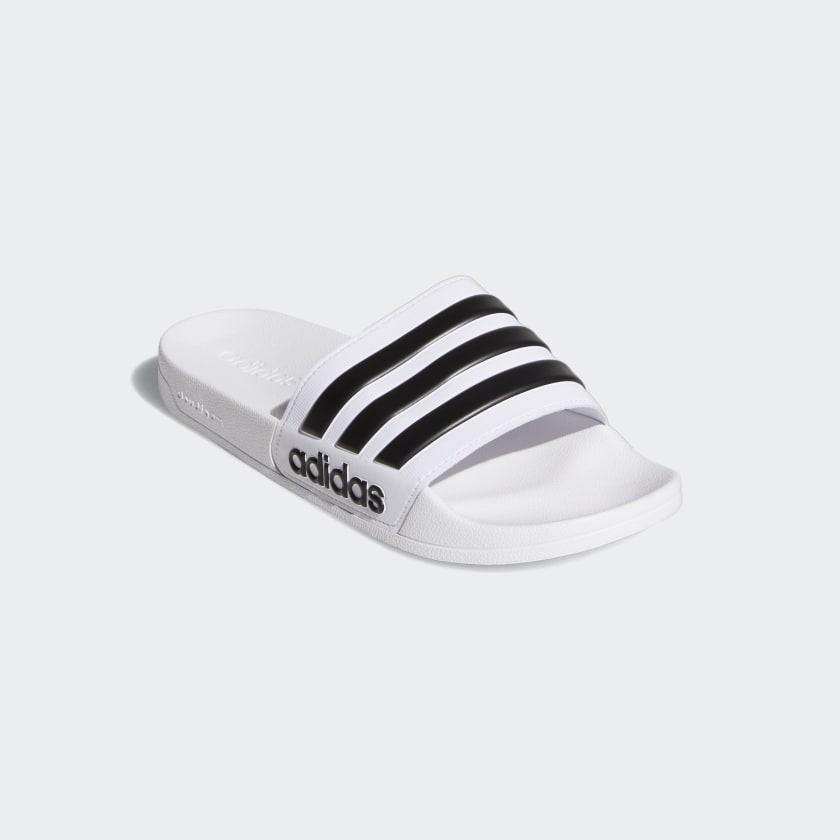 A-Z58 (Adilette shower ft white/core black) 22192560 - Otahuhu Shoes