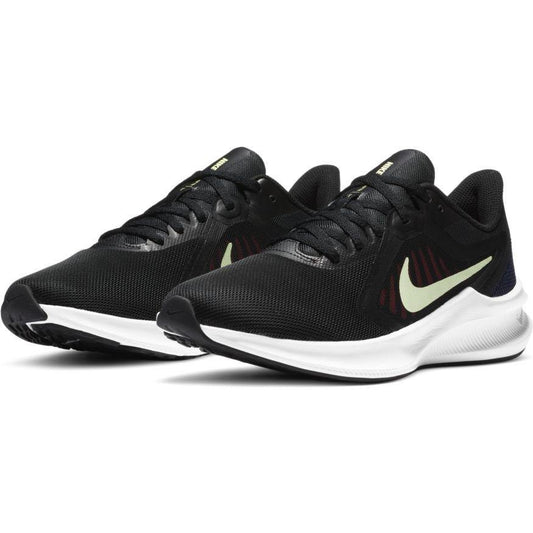 N-X118 (Wmns nike downshifter 10 black/lt liquid lime/blackened blue) 12196138 - Otahuhu Shoes