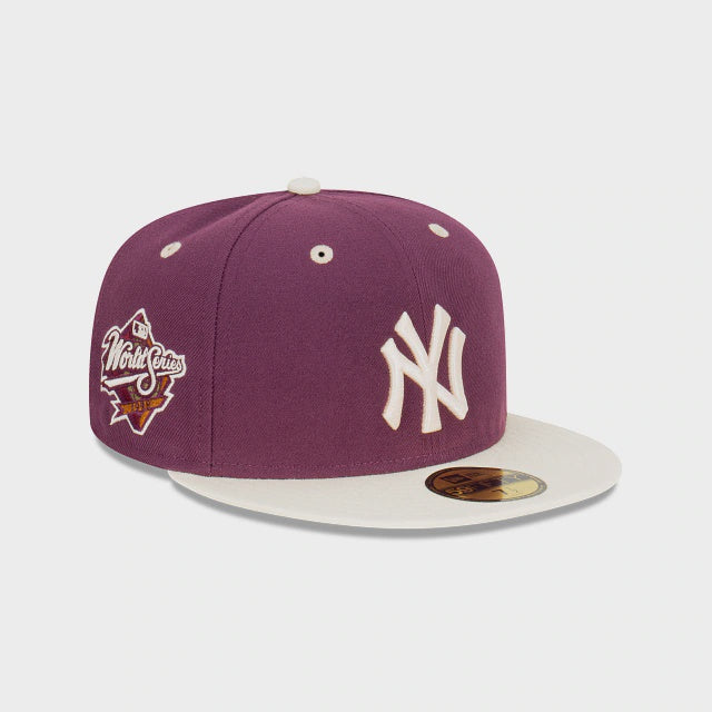 NEC-B42 (5950 New york yankees plum chrome world series fitted hat) 92294000 NEW ERA