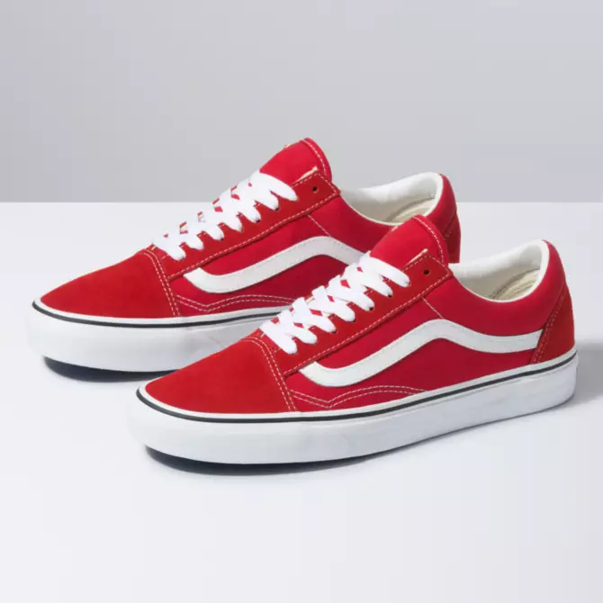 V-H12 (OLD SKOOL RCGN RED/TRU WHT) 111995763 - Otahuhu Shoes