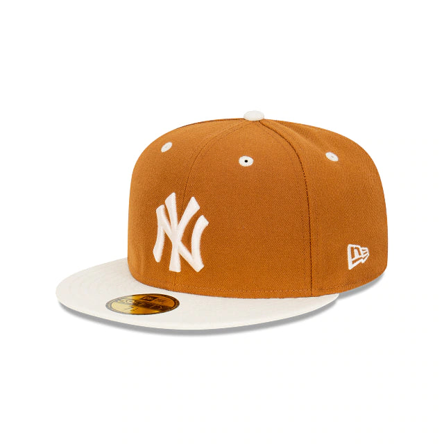 NEC-D42 (5950 New york yankees toasted peanut chrome world series fittes hat) 92294000 NEW ERA