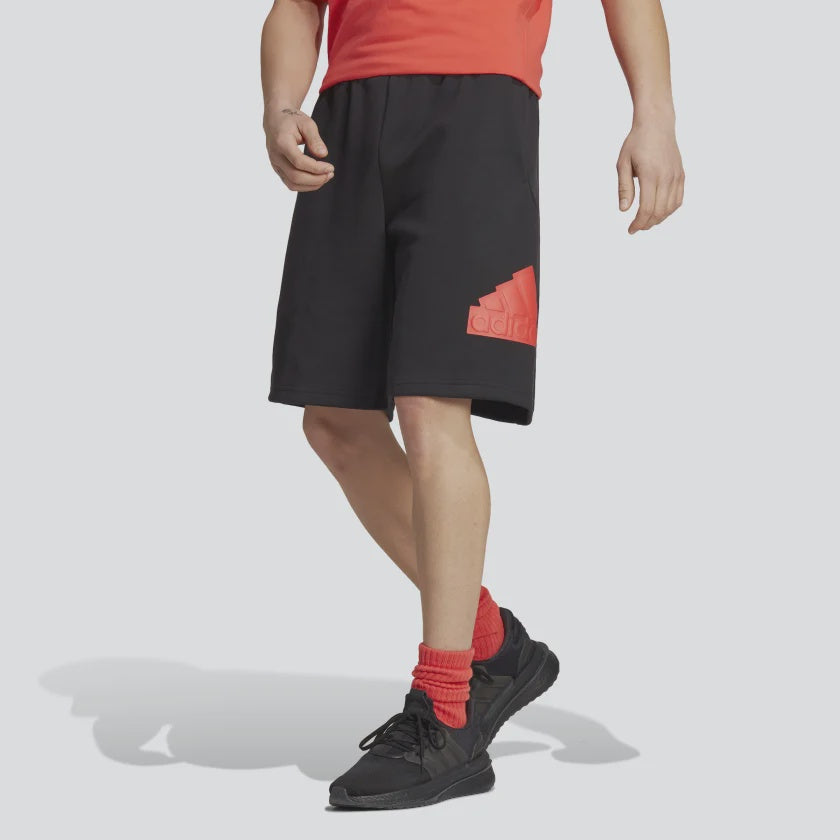 AA-I19 (Adidas future icons badge of sport shorts black/bright red) 32293585 ADIDAS