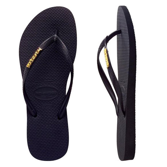 HA-WD ( SLIM LOGO MET 1924- BLK/GOLD) 52392391 HAVAIANAS