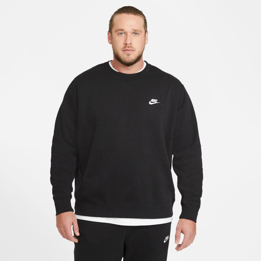 NA-A30 (M nike sportwear club fleece crew black/white) 32193325 NIKE