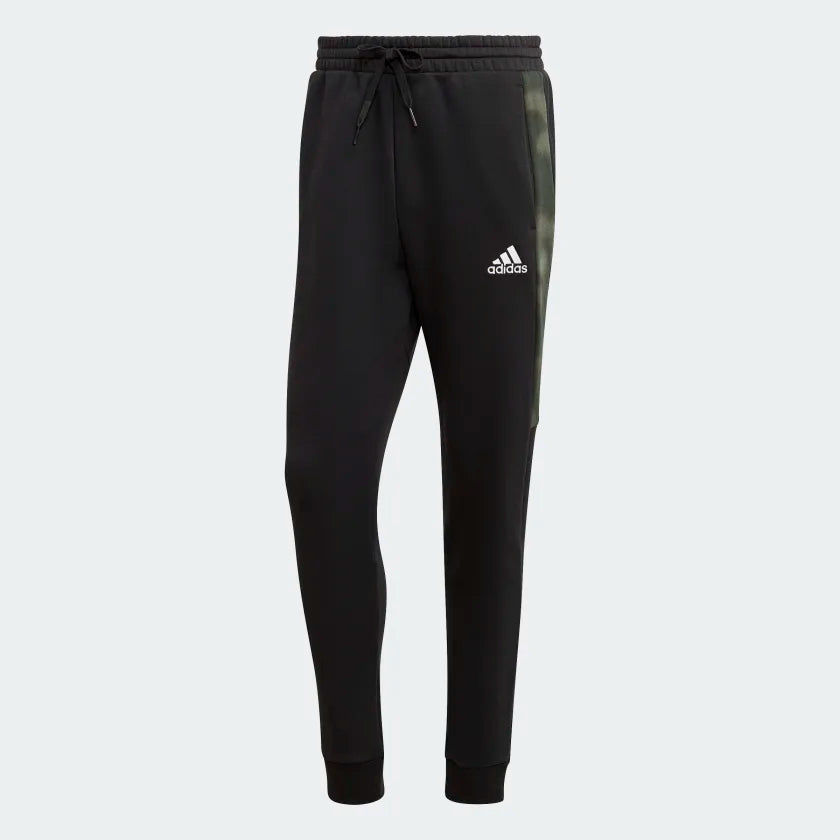 AA-A15 (Adidas essential camo print fleece pants black) 72294605 ADIDAS