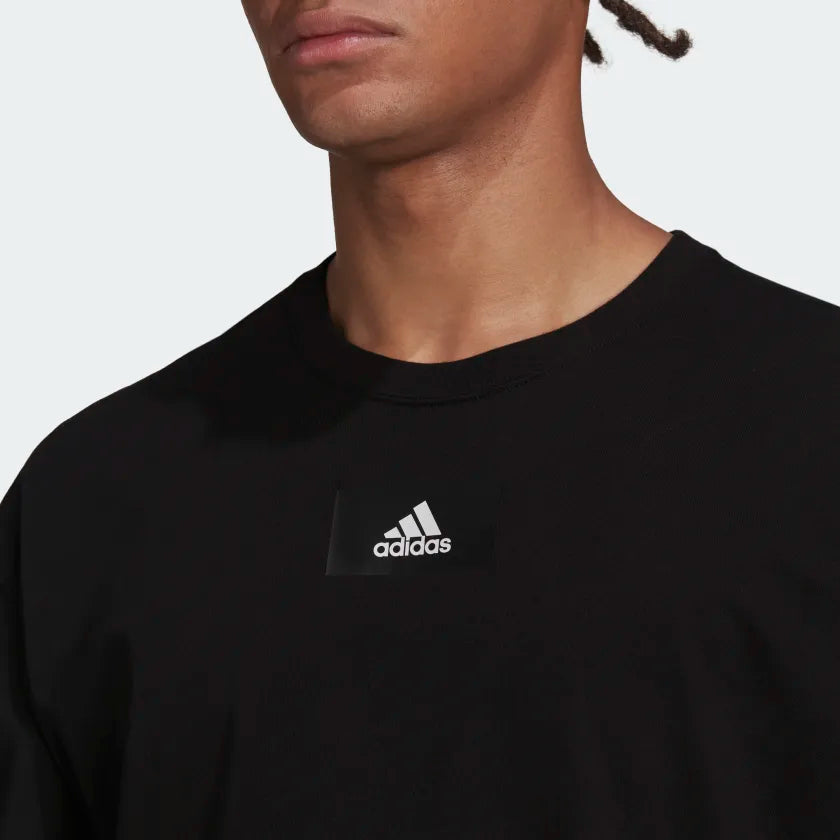 AA-W13 (Adidas essentials feel vivid drop shoulder tee black/white) 32293070 ADIDAS