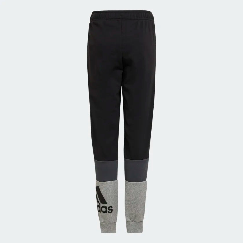 AA-U14 (Adidas youth colourblock joggers black/medium heather grey) 72292815 ADIDAS