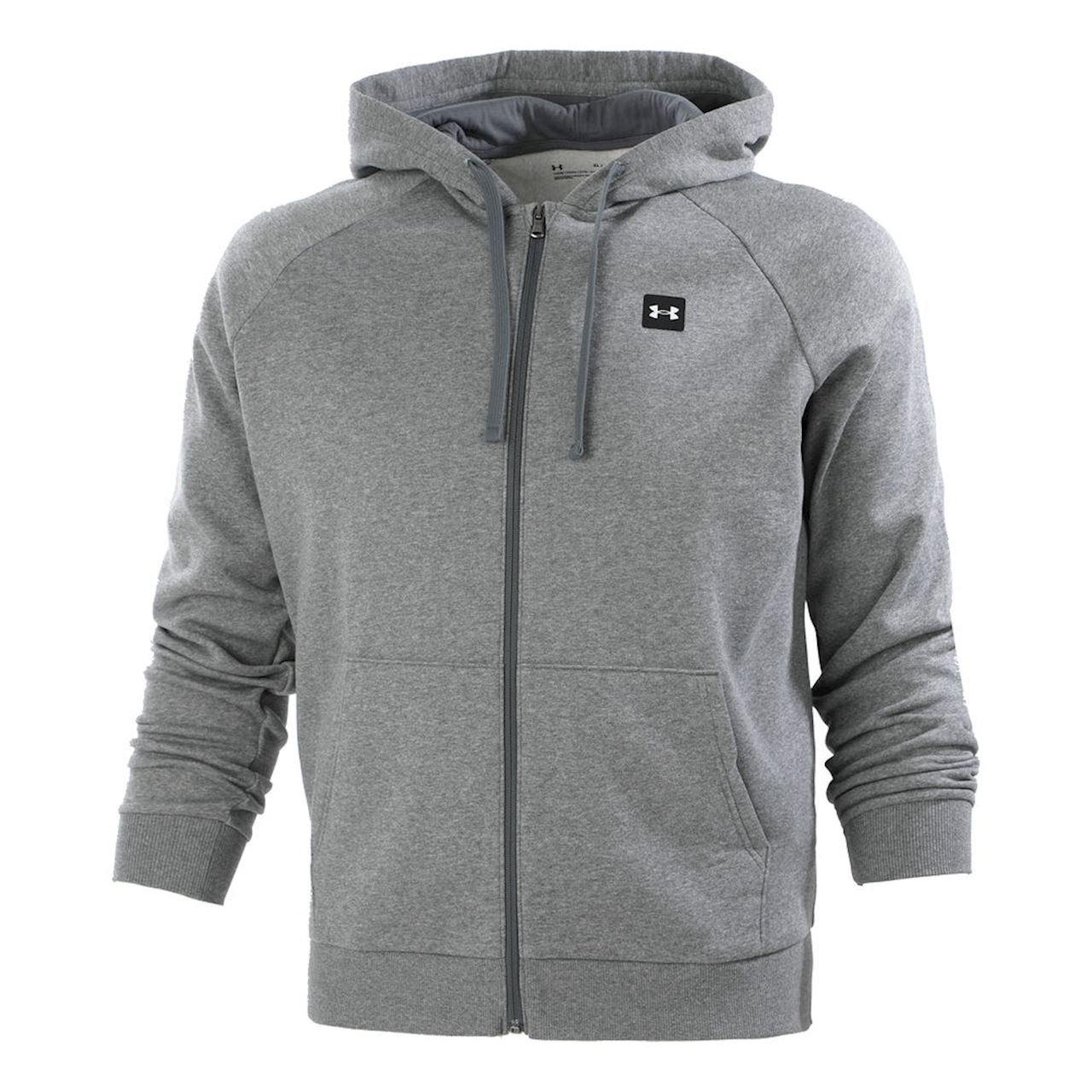 UAA-Q2 (Mens rival fleece fz hoodie pitch gray/light heather) 82094591 - Otahuhu Shoes