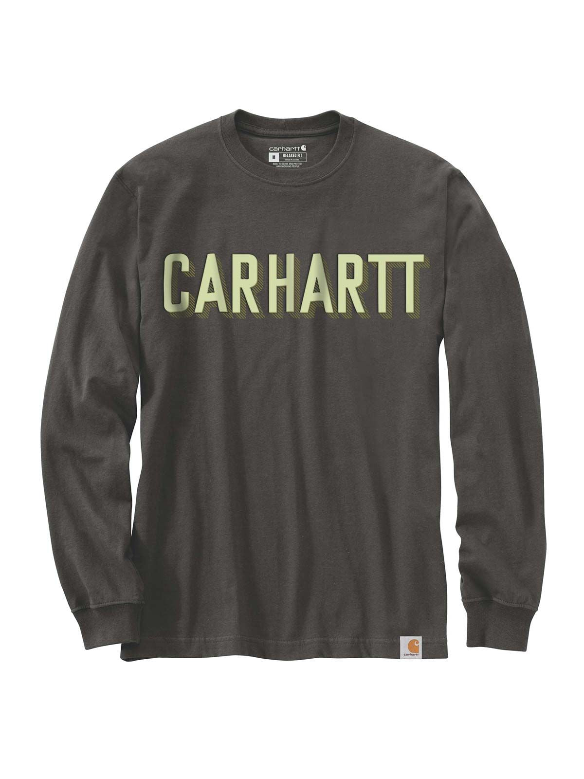 CHA-I2 (Carhartt heavyweight long sleeve graphic tee limited edition peat) 42293782 CARHARTT