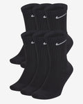 NA-K43 (Nike everday cushion crew socks 6 pack black/white) 92392046
