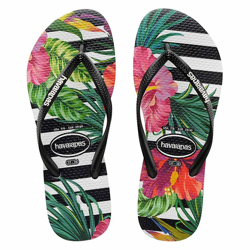 HA-WQ5 ( SLIM TROPICAL FLORAL 4343 BLK/BLK/IMPERIAL PALACE) 11991800 HAVAIANAS