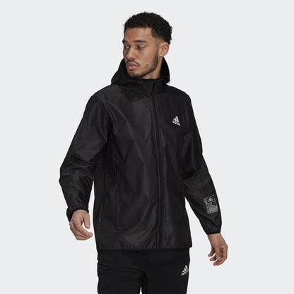 AA-G10 (M sportphoria packable aeroready windbreaker black/white) 52195630 - Otahuhu Shoes