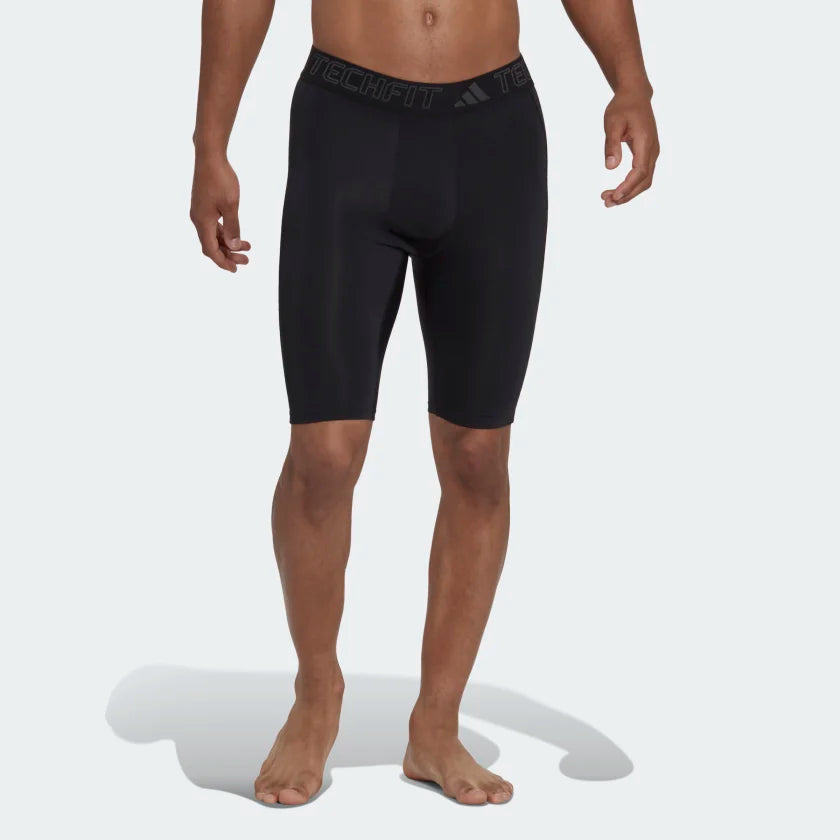 AA-N15 (Adidas mens techfit training short tights black/reflective silver) 82292305 ADIDAS