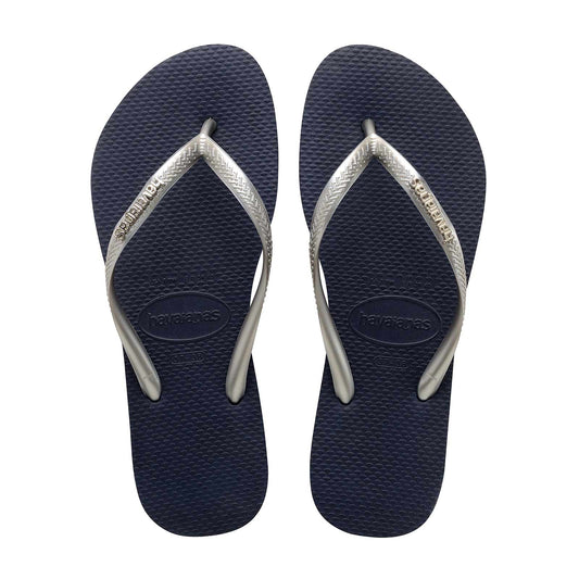 HA-WZ5 (SLIM LOGO METTALIC 0445 NAVY BLUE/SILVER) 81992200 HAVAIANAS