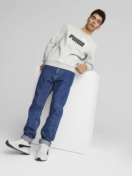 PA-N8 (Puma essentials+ 2 colour big logo fleece crew light grey) 82394000