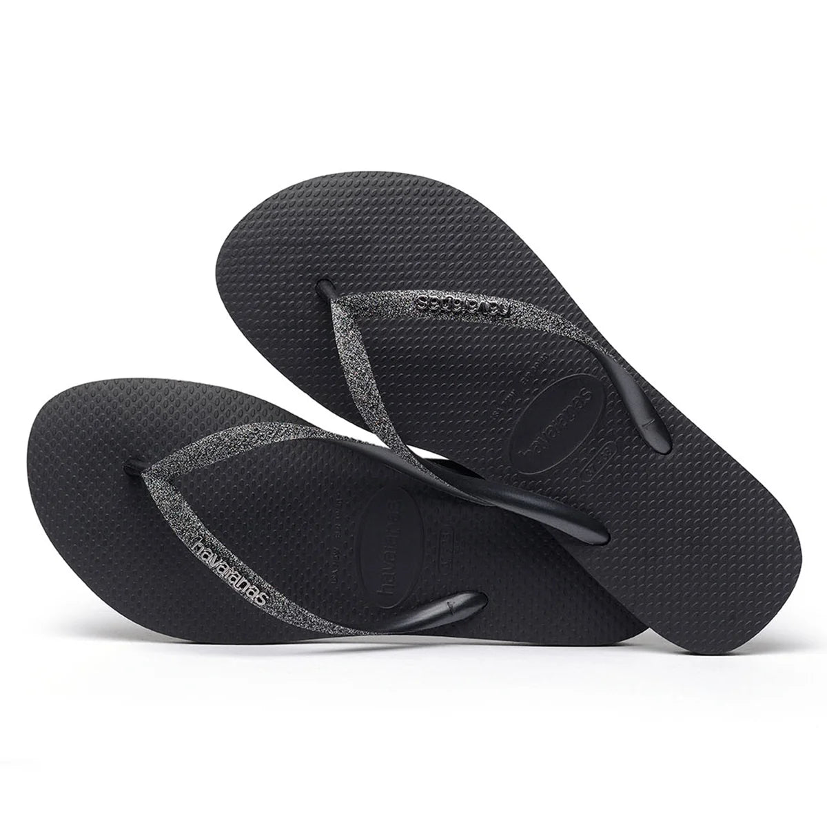 HA-WL7 (Havaianas glitter logo metallic black/dark grey) 112292350 HAVAIANAS