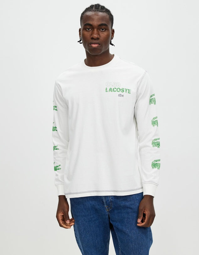 LCA-E18 (Lacoste summer pack long sleeve loose fit t-shirt white)112397391