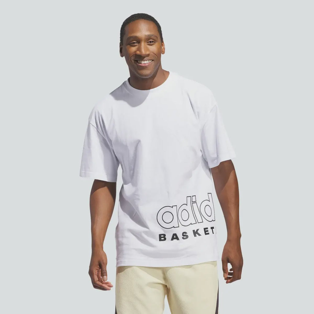 AA-X22 (Adidas basketball select tee white/black) 22492646