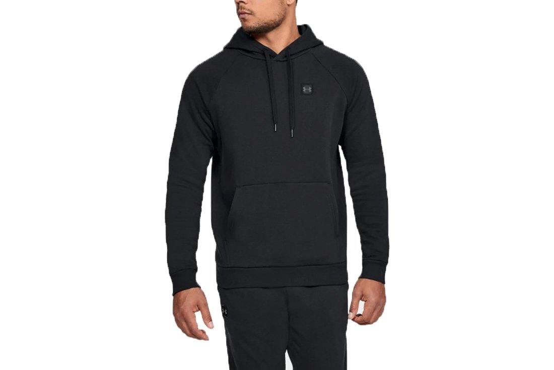 UAA-R1 (Mens rival fleece po hoody blaxk/black) 22093339 - Otahuhu Shoes