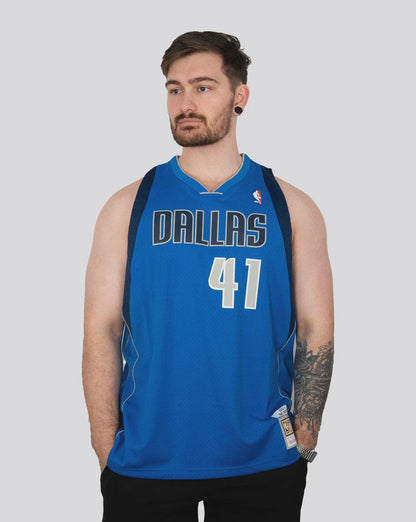 MNA-I34 (Mitchell and ness swingman jersey navs dirk 10-11 road blue) 122398695