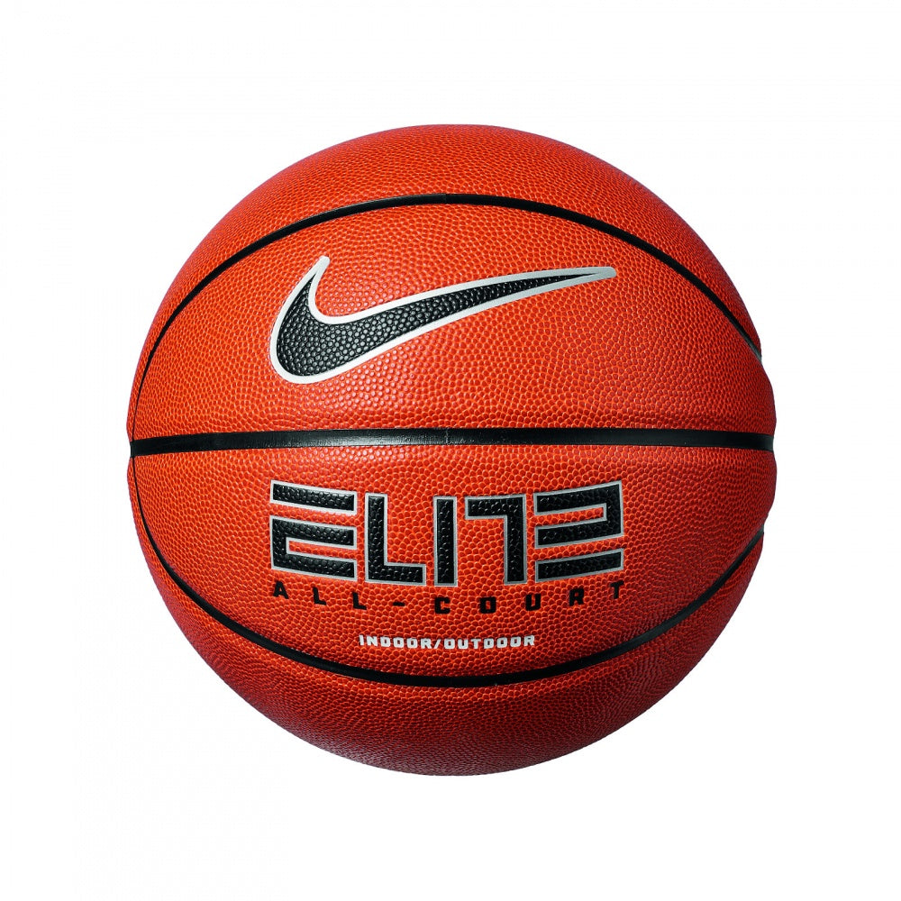 NE-W24 (Nike elite all court 8P 2.0 basketball - amber/black/metallic silver - size 7) 112393550