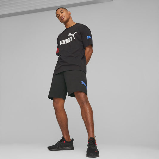 PA-V7 (Puma power shorts 9"black/warm red/blue) 32293750 PUMA