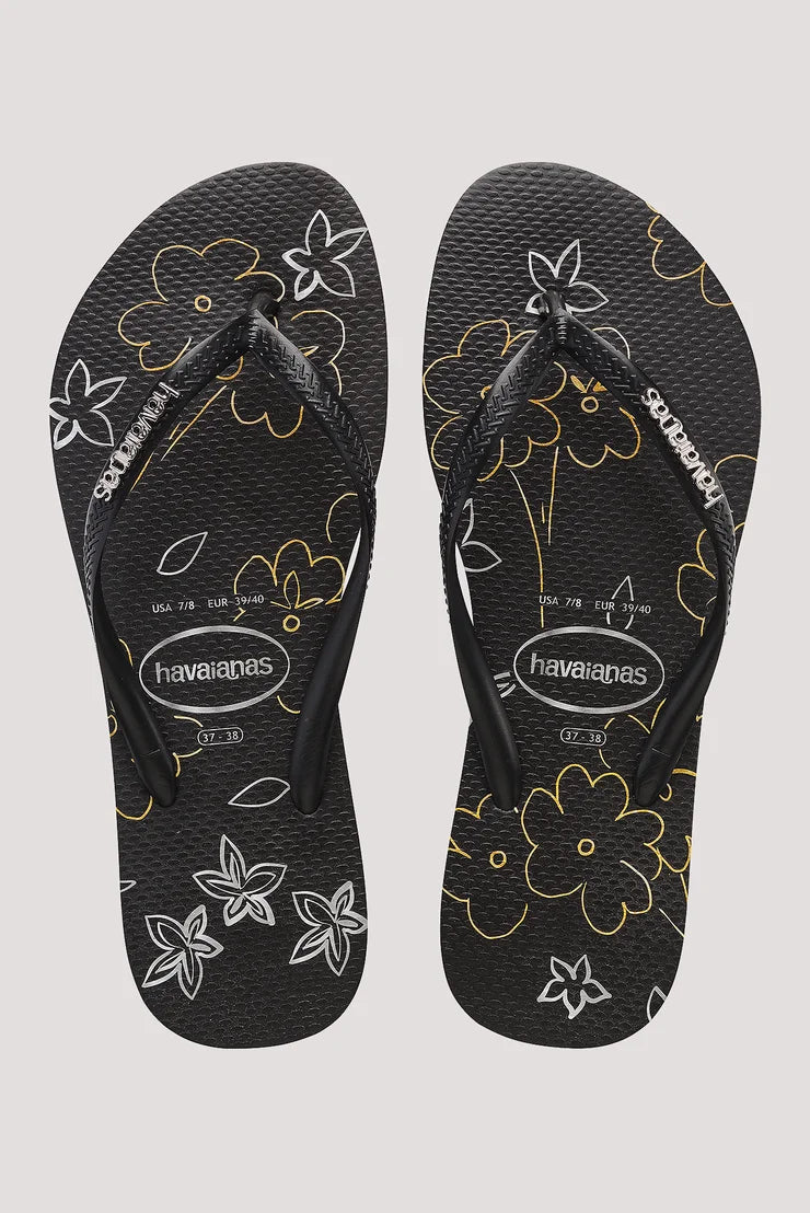 HA-WI7 (SLIM LOGO METALLIC (FLOWERS) 7892) 92292500 HAVAIANAS