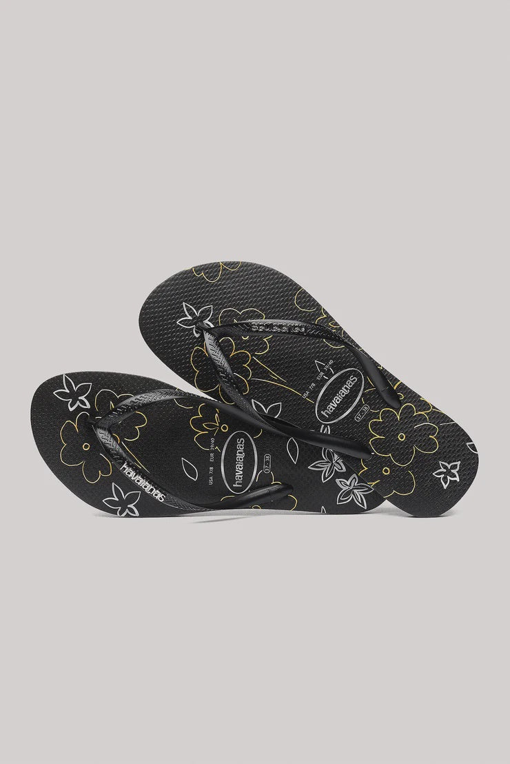 HA-WI7 (SLIM LOGO METALLIC (FLOWERS) 7892) 92292500 HAVAIANAS