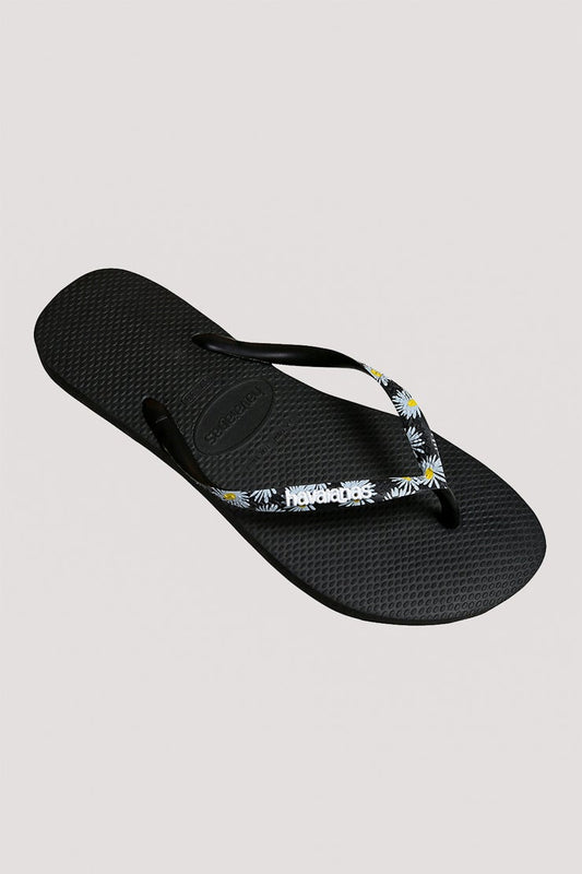 HA-WW6 (Slim strapped daisy 0090 black) 112192500 HAVAIANAS