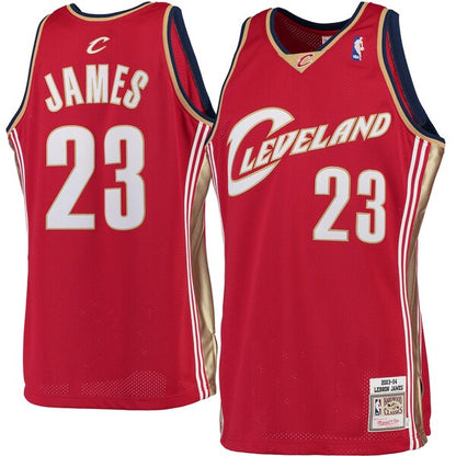 MNA-Z (NBA SWINGMAN JERSEY CAVS JAMES 23 ROAD 03-04 RED/GOLD) 122097391 MITCHELL AND NESS