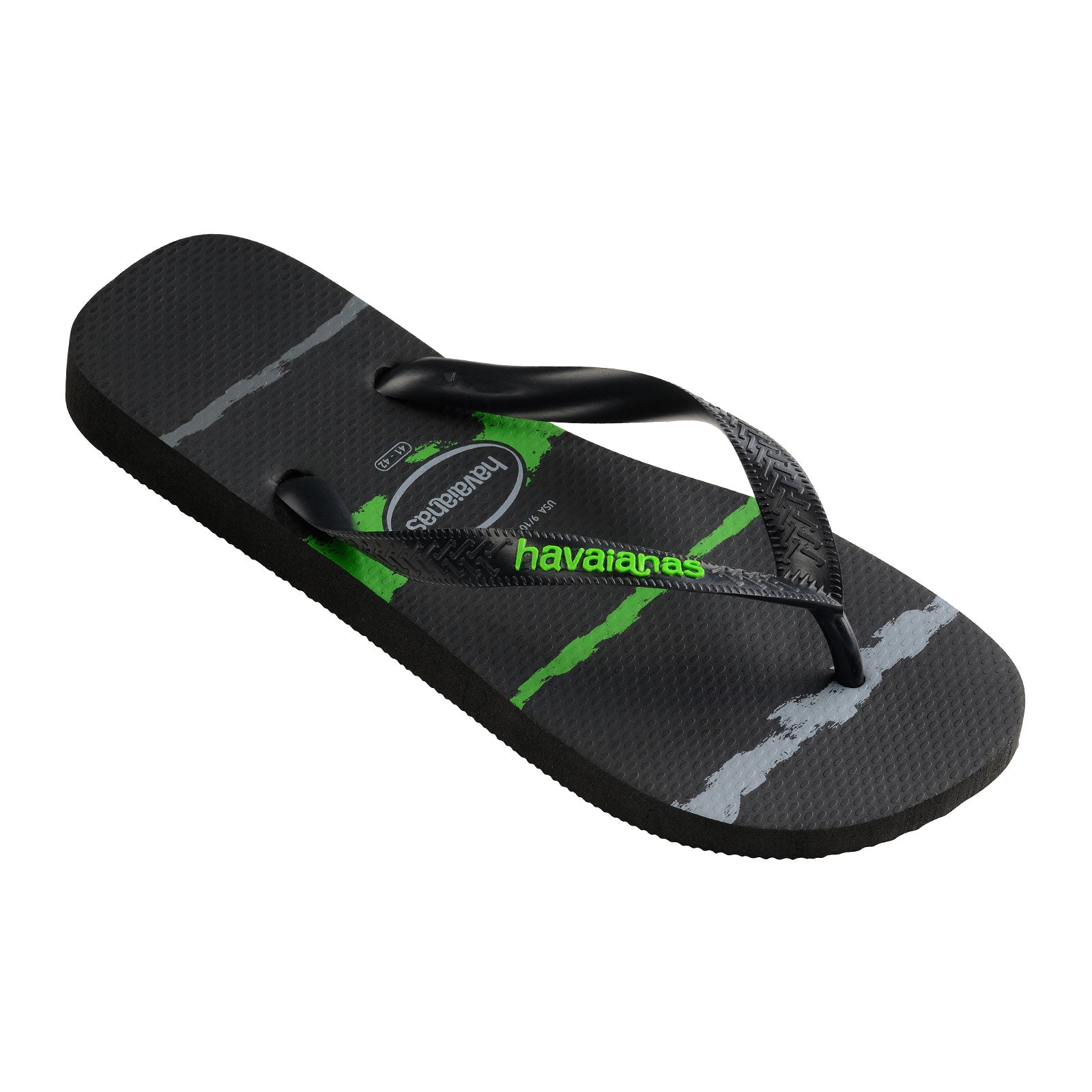 HA-X4 (TOP TROPICAL GLITCH 6152 BLK/NEON/GREEN) 71991500 HAVAIANAS