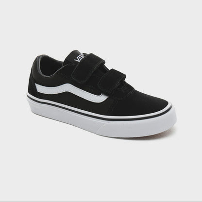 V-H14 (Vans ward velcro suede/canvas black/white) 122294432 VANS